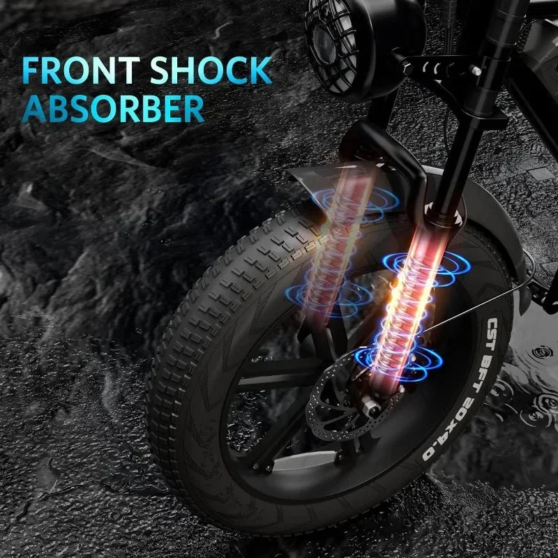 HX V8 1000W Adults Electric Bike Bicycle 48V 20AH 20 Inch Fat Tire electric bikes ebike Mountain Oil Brake 1000W Ebikes