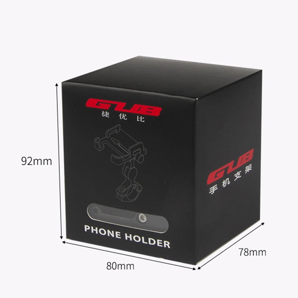 GUB PLUS 21 Phone Holder Aluminum Alloy Cell Phone Holder Bracket Rotatable Adjustable Anti-slip for 22.2-31.8mm Handlebar