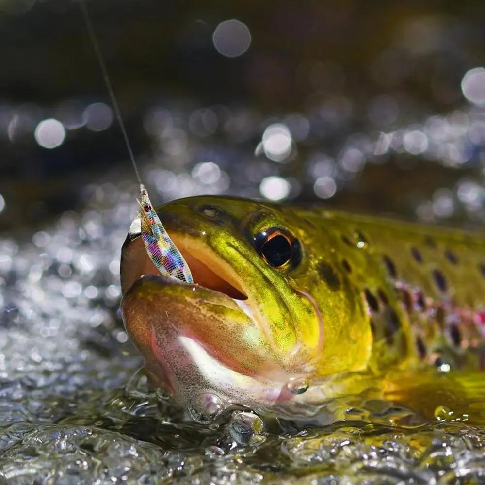 Wooden Shrimp Squid Hook Fluorescent Artificial Fishing Baits Realistic Simulation Fish Luring Tools For Sea Freshwater