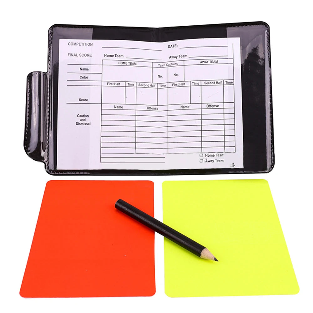 Soccer Referee Kit Soccer Referee Flag Soccer Referee Cards Referee Whistle Sport Training Useful Referee Tool