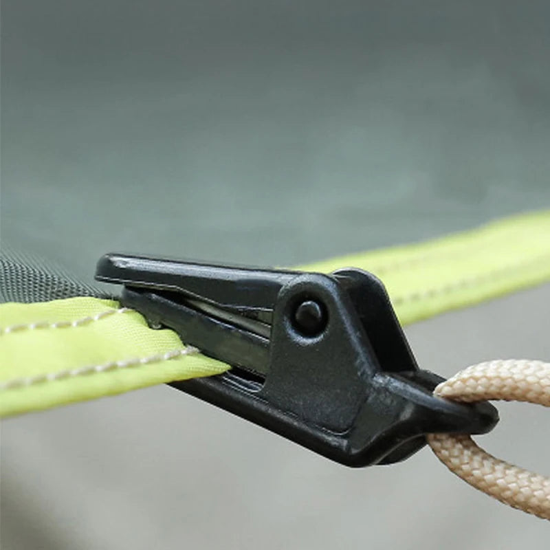 10Pcs/Lot Travel Outdoor Camping Plastic Double Hole Tent Rope Adjustable Buckle Curtain Alligator Clip Purse Tent Accessories
