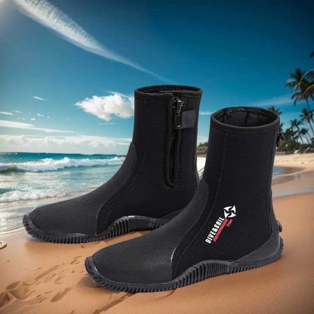 5mm Neoprene Diving Boots Water Boots Surfing Snorkeling Diving Boots for Sailing Snorkeling Boating Swimming Diving Water Sport