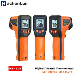 -50~600°C Digital Infrared Thermometer Laser Non-contact Temperature Meter Pyrometer Imager Hygrometer IR Sensor Termometro