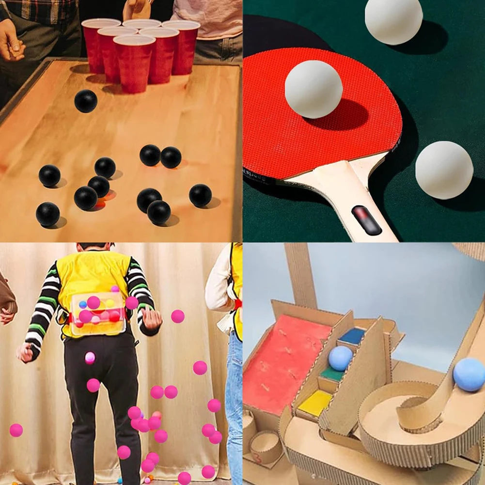 50/100Pcs Colorful Ping Pong Balls 40MM Entertainment Table Tennis Balls for Game Frosted Mixed Colors for Carnival Pool Game