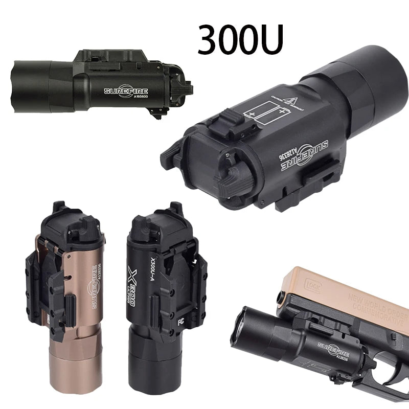 US Warehouse Airsoft SureFire X300/M300/M600 Series Pistol Gun Flashlight 20mm Rail Hunting Ar 15 Accessories Tactical Gear