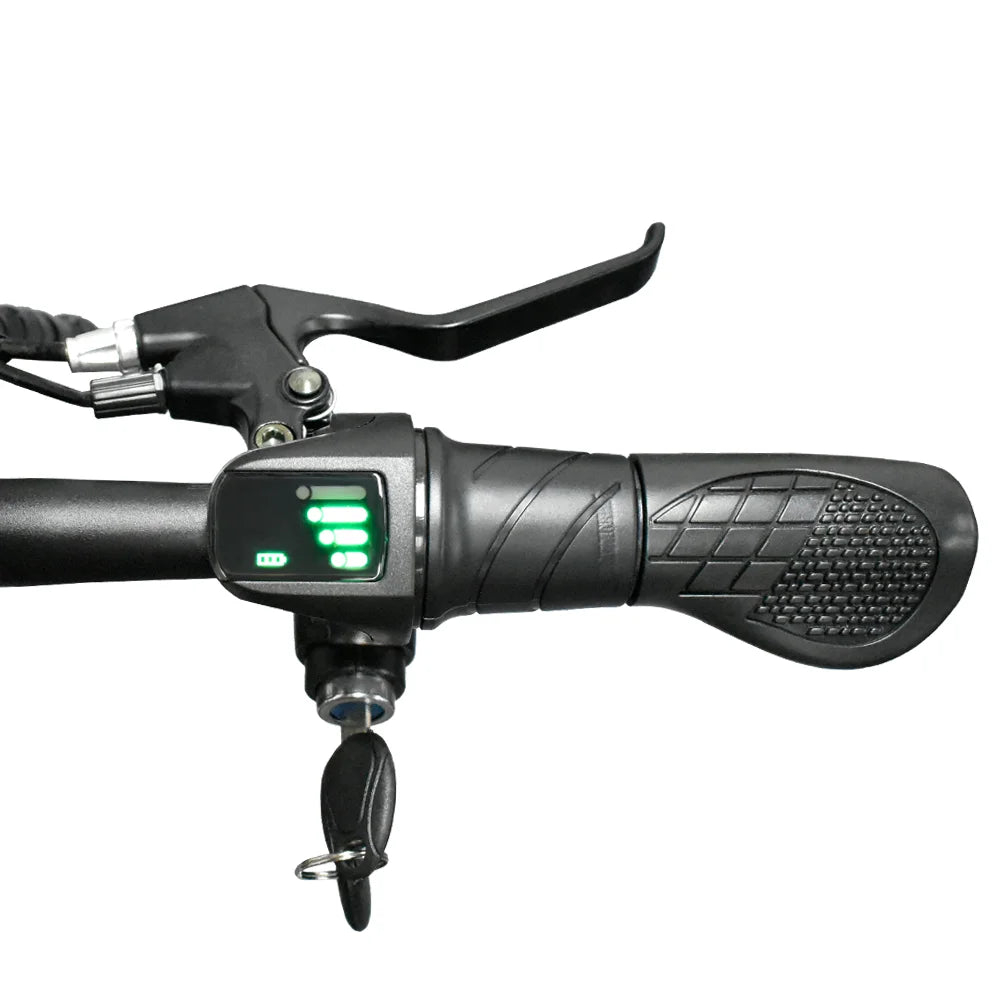 DEEPOWER 14'' Electric Bike Foldable Electric Pedal Assistance with 10ah Battery, 21MPH 400W Motor, Multi-Shock Ebike for teen