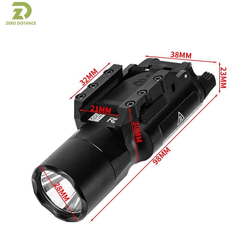 Tactical SF X300 X300U Ultra Metal Flashlight Strobe Scout Light M300C M600C PEQ Airsoft Hunting Weapon Flashlight Fit 20mm Rail