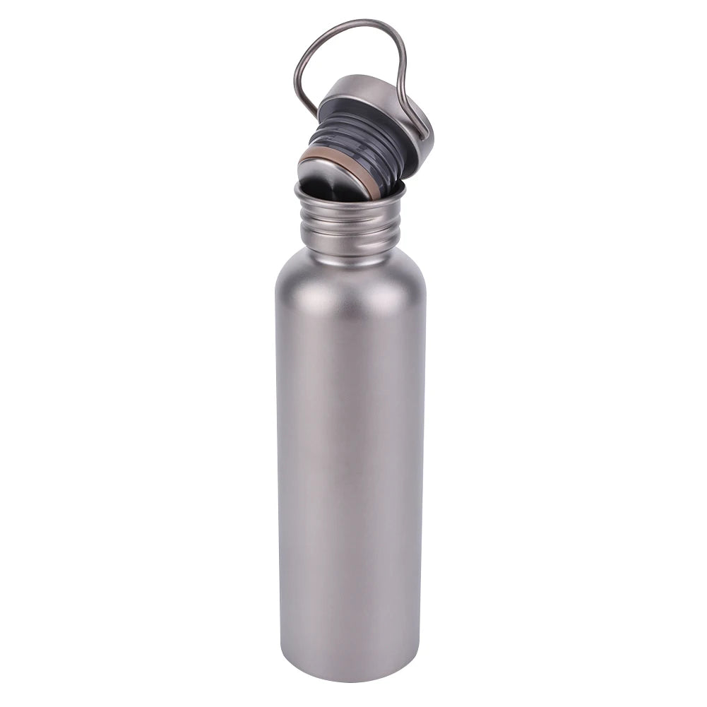 500/600/750ml Titanium Water Bottle with Lid Portable Sports Kettle Leak-Proof Lightweight Drinking Bottle for Outdoor Picnic