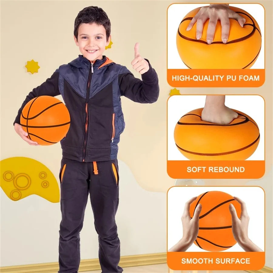 Mute Basketballs PU Foam Size 3 Silent Ball No Noise Indoor Sports Bouncing Balls for Children and Shipping From USA Warehouse