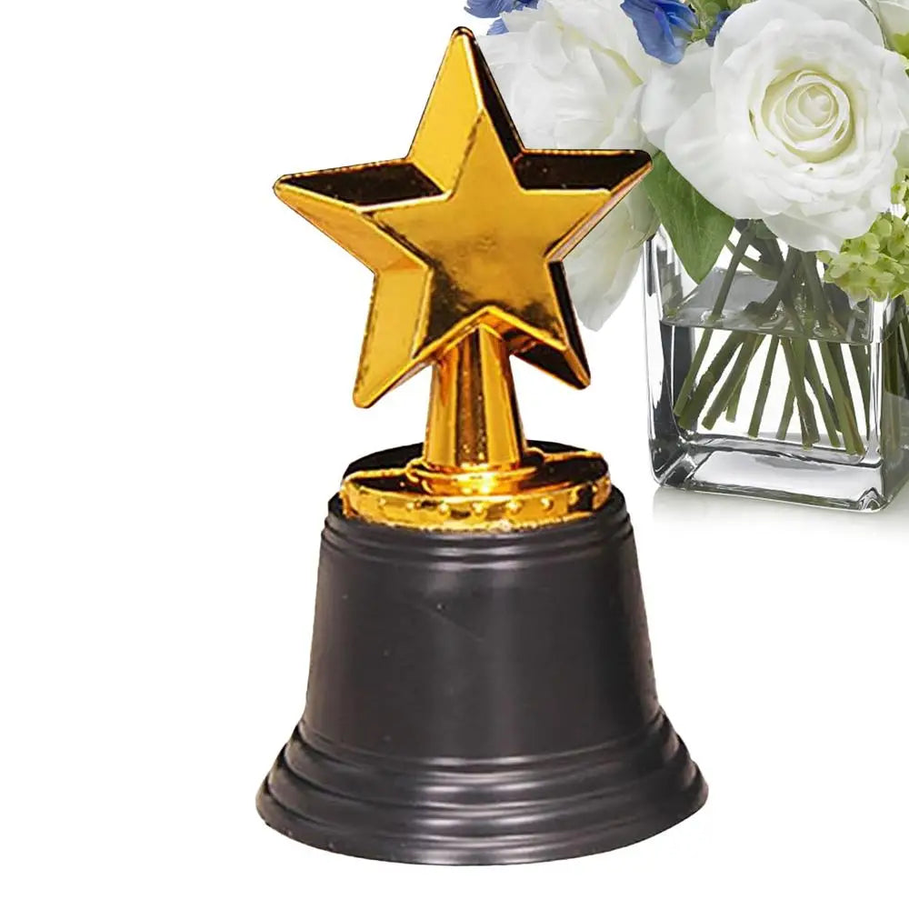 Star Gold Award Trophies Recognition Award Golden Trophies Prize for Kids Party Favors Props Rewards Winning Prizes