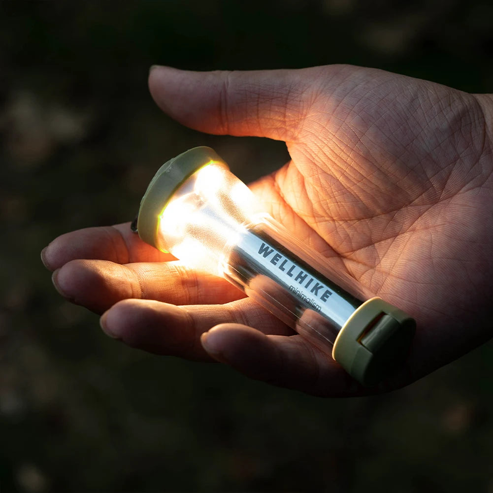 WELLHIKE LED Portable Tent Lamp with Magnetic Base Handheld Emergency Light USB Charging Flashlight for Outdoor Camp Hike Gadget