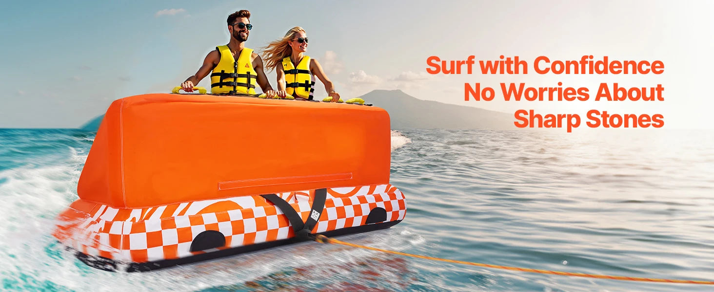 SucceBuy Towable Tube for Boating 1-4 Riders Inflatable Boat Tubes and Towables 680lbs Water Sport Towable Tube for Boat to Pull