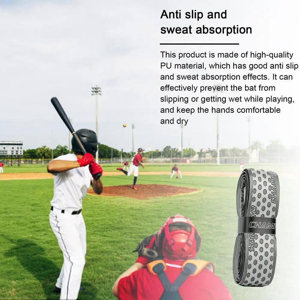 1M Bat Grip Tape For Baseball Absorbs Sweat Tennis Grip Racket Handle Grip PU Anti-Skid Overgrip Sweatband Tape For Pickleball