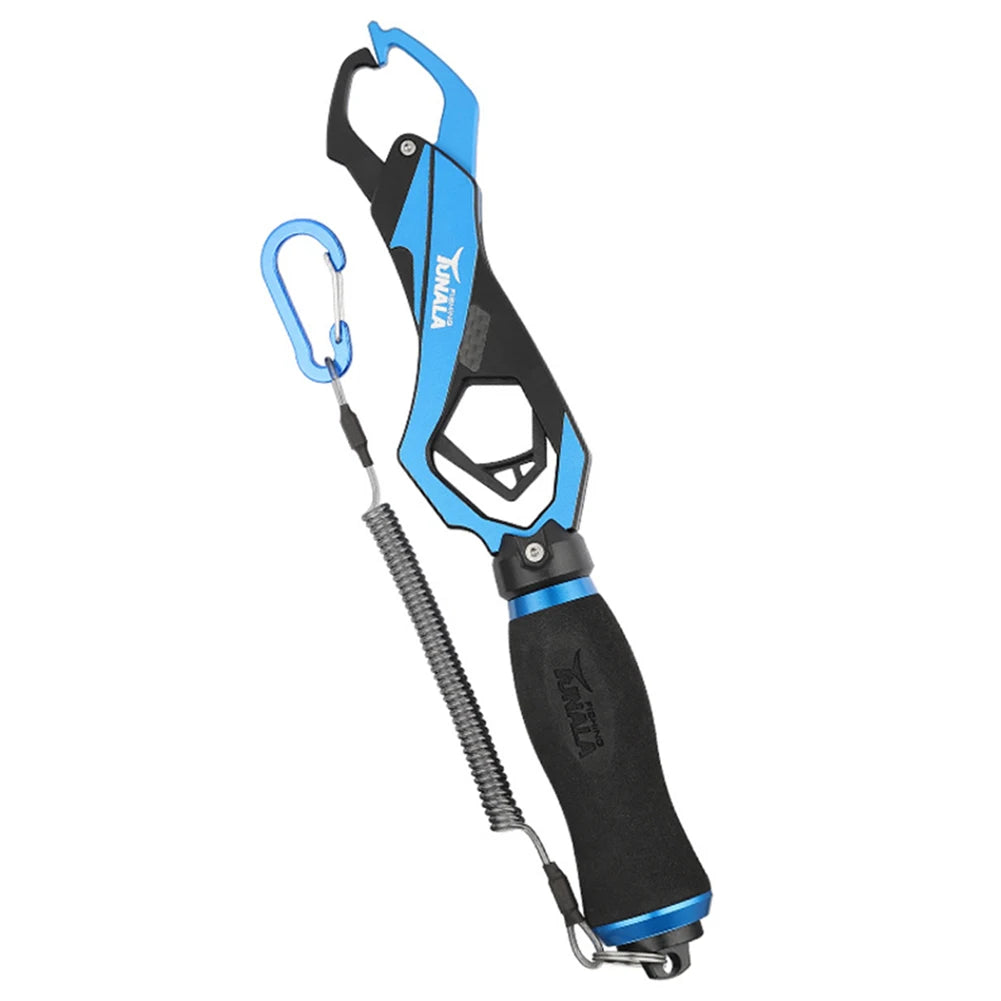 Multifunctional Fish Grip Fish Lip Gripper Aluminum Alloy Fishing Pliers One Hand Operation Anti Slip Fishing Grab Tool