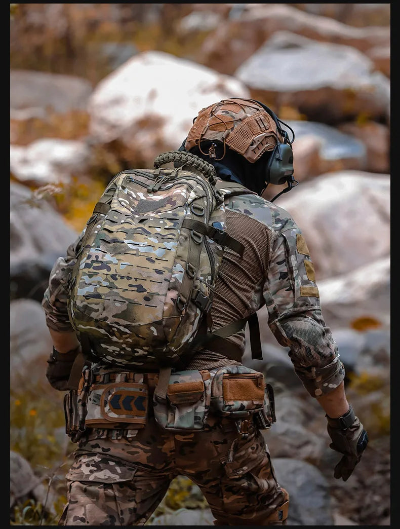 Oulylan Outdoor Traveling Waterproof Trekking Fishing Hunting Climbing Bag Male Camo Backpack Camping Men  Rucksack