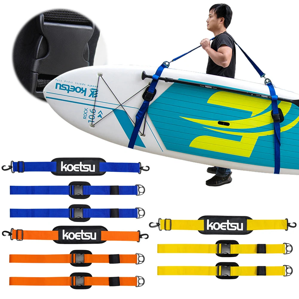 Adjustable Surfing Surfboard Strap Shoulder Carry Sling Stand Up Paddleboard Strap Sups Board Carrier for Surfboards Longboards