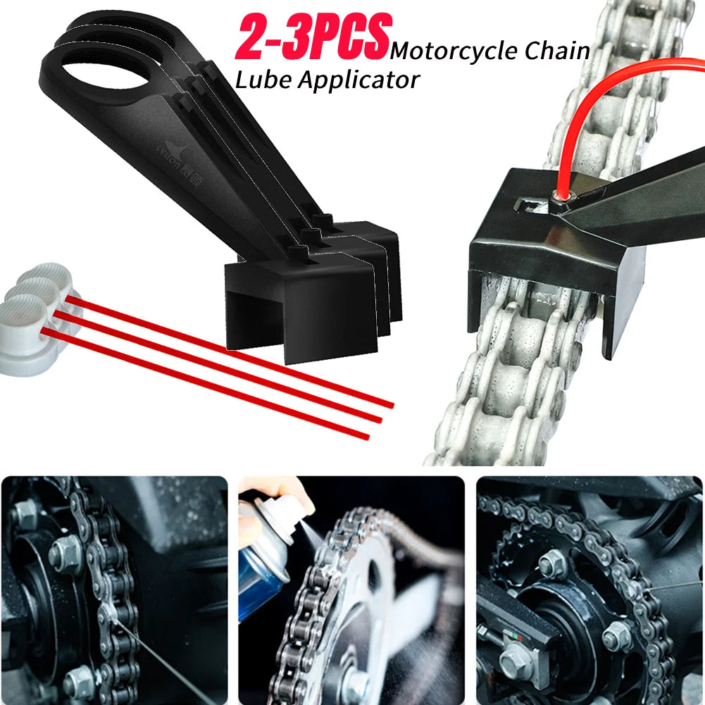 Motorcycle Chain Lube Applicator Mess-Free Chain Wax Chain Cleaner Attachment Motorcycle Chain Oil Applicator for Motorcycle