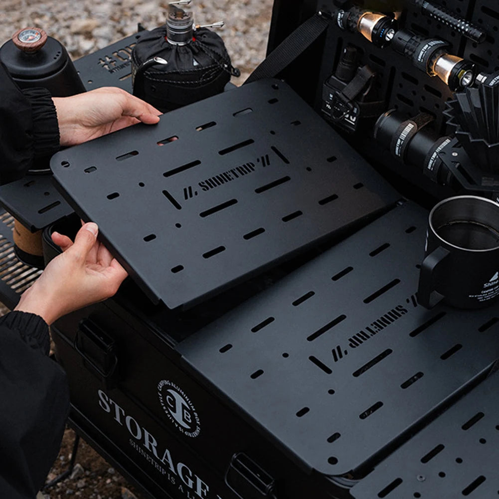 Camping Table Board Lightweight Coffee Box Side Panel Heavy Duty Aluminum Alloy Box Table Board for Camping Hiking Picnic