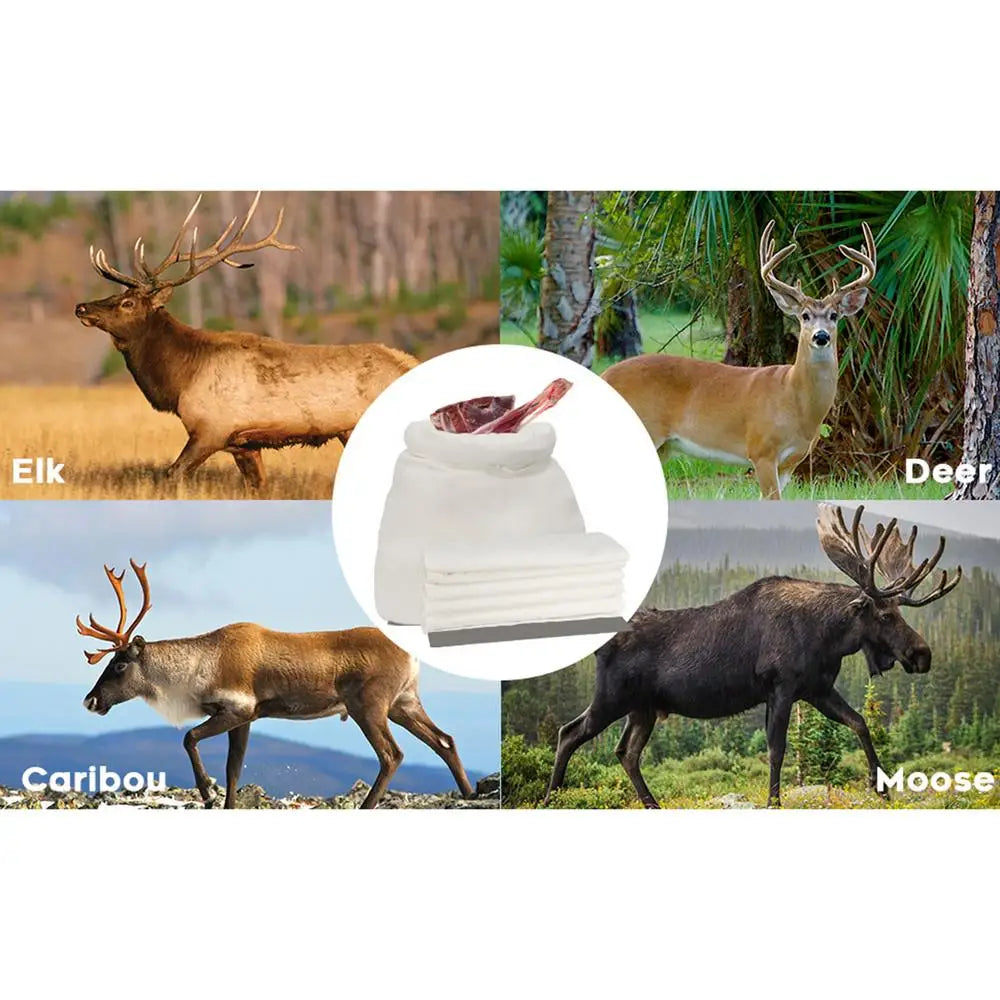 Elk Game Bags For Meat 6X Deer Game Bags With Reflective Strip Reusable Wild Game Meat Bags Hunting Accessories For Elk Caribou