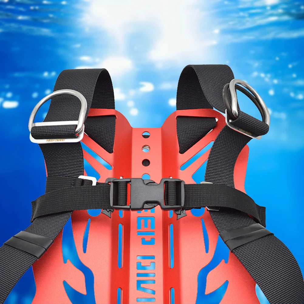 Backmount Fixed Strap Diving Backplate Strap Quick Release Scuba Diving Webbing Wear Resistant BCD Tank Strap for Scuba Diving
