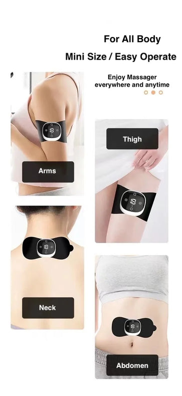 Wireless TENS Unit EMS Heating Muscle Stimulator Electric Pulse Massage  Menstrual Pain Relief Therapy Device for Neck Full Body