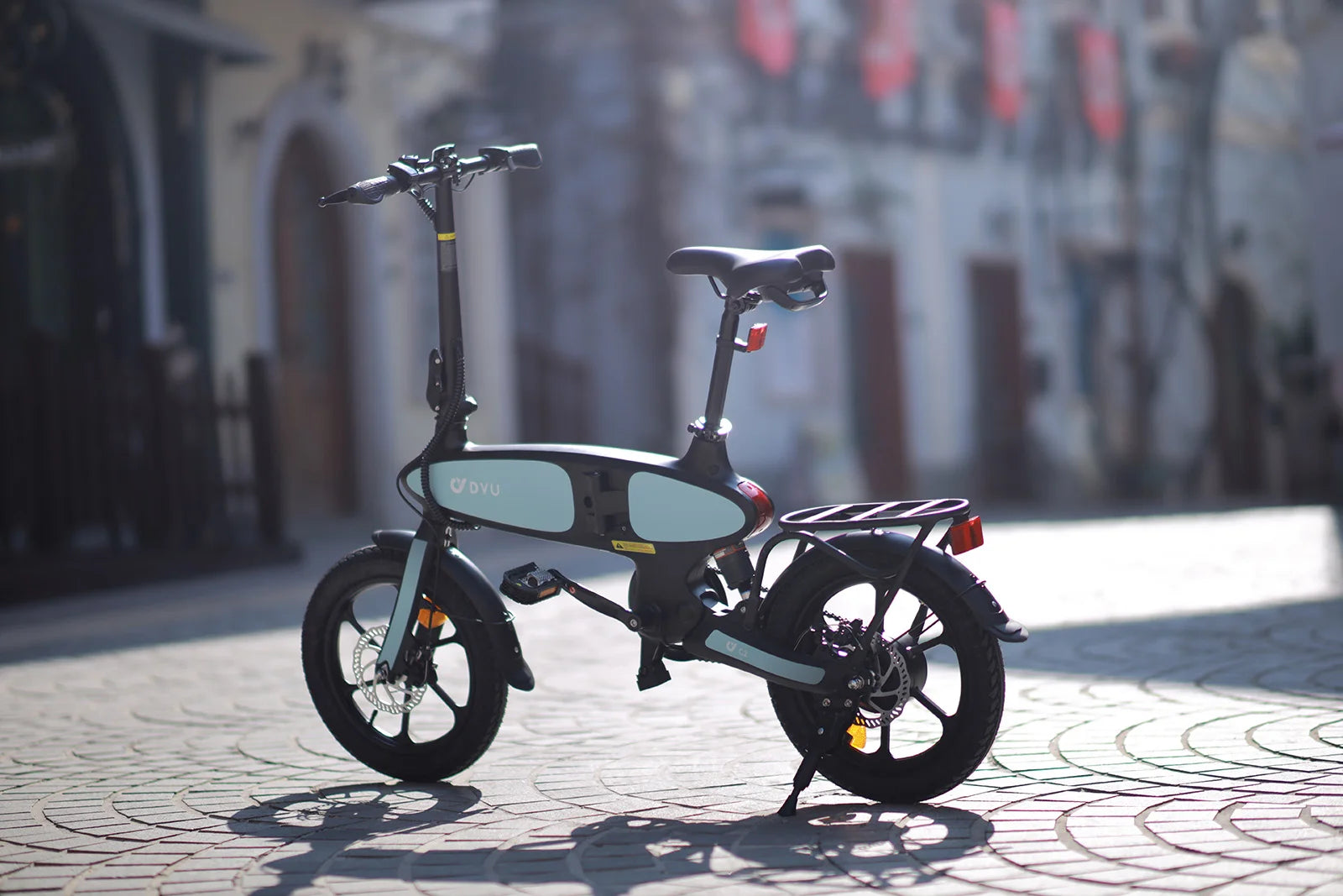 DYU C2 Adult Electric Bicycle, 250W city ebike, 48V 7.5AH E-bike, 16  Tire Foldable Electric Bike