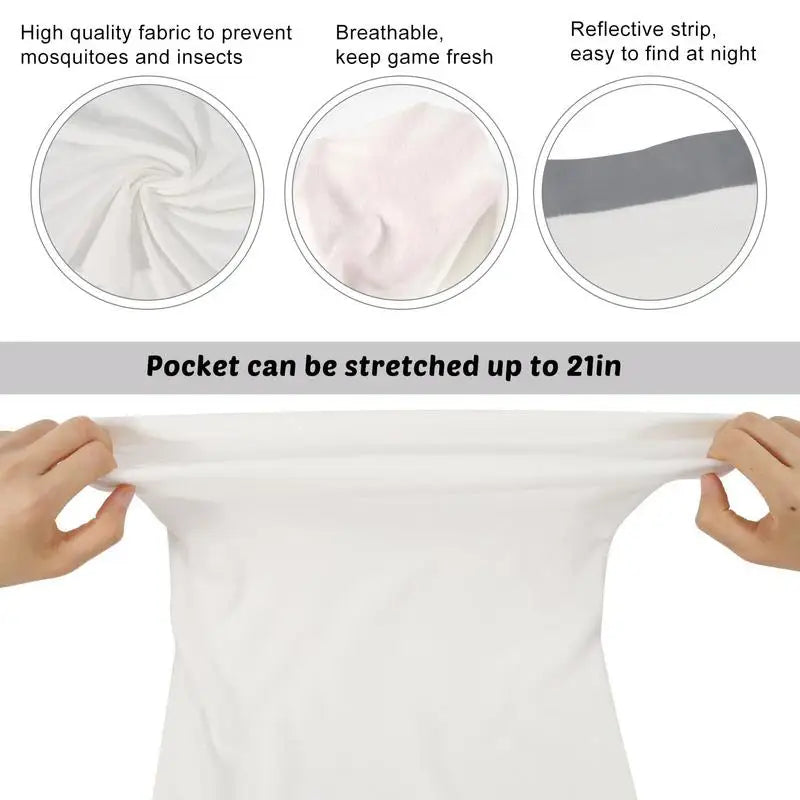 Elk Game Bags For Meat 6X Deer Game Bags With Reflective Strip Reusable Wild Game Meat Bags Hunting Accessories For Elk Caribou