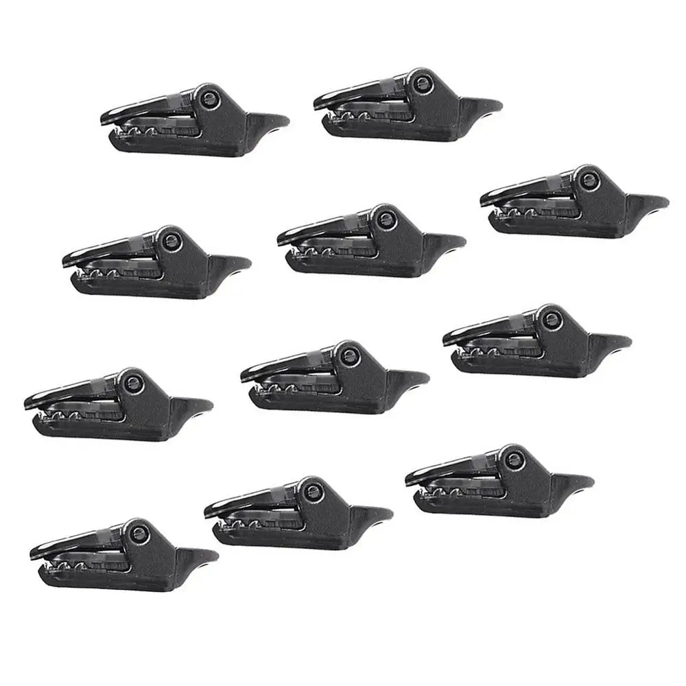 10Pcs Tarpaulin Canopy Clip Tent Canopy Clip Buckle Outdoor Wind Rope Clamps Awning Mountaineering Camping Clamps Rope Barb