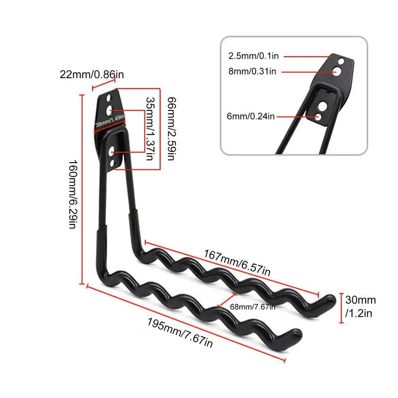 Wall Mounted Racket Holder Tennis Racket Holder Badminton Racket Holder Wall Waves Hook Storage Holds 6 Racquets Display Rack