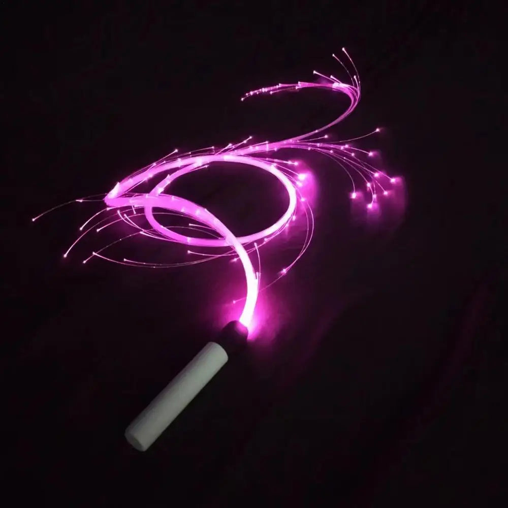 LED Whips LED Light Up Swivel Dancing Fiber Optic Whips Reusable Battery Powered Fiber Optic Whip Glowing Whips With 4 Variable