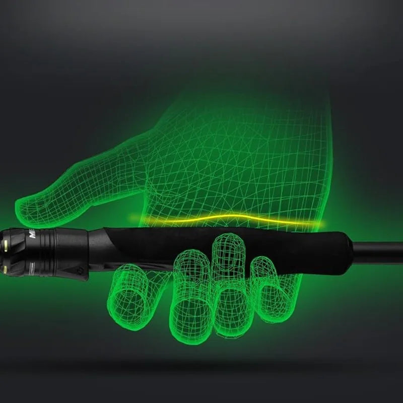 180cm/70.86inch Black And Gold Lure Rod - Multi-layer Carbon Wrapped, Foldable, Medium-fast Adjustment