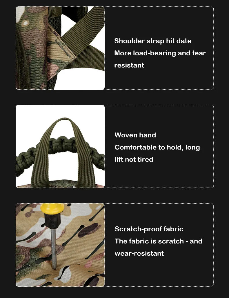 Oulylan Outdoor Traveling Waterproof Trekking Fishing Hunting Climbing Bag Male Camo Backpack Camping Men  Rucksack