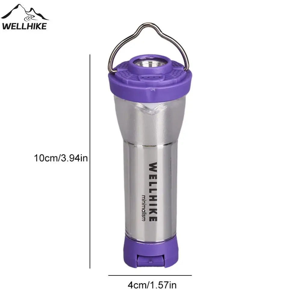 WELLHIKE LED Portable Tent Lamp with Magnetic Base Handheld Emergency Light USB Charging Flashlight for Outdoor Camp Hike Gadget