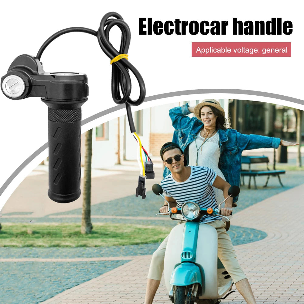 Electric Bike Scooter Twist Throttle Grip Universal Voltage E-Bike Throttle Grip Scooter Handle Vehicle Speed Regulating Handle