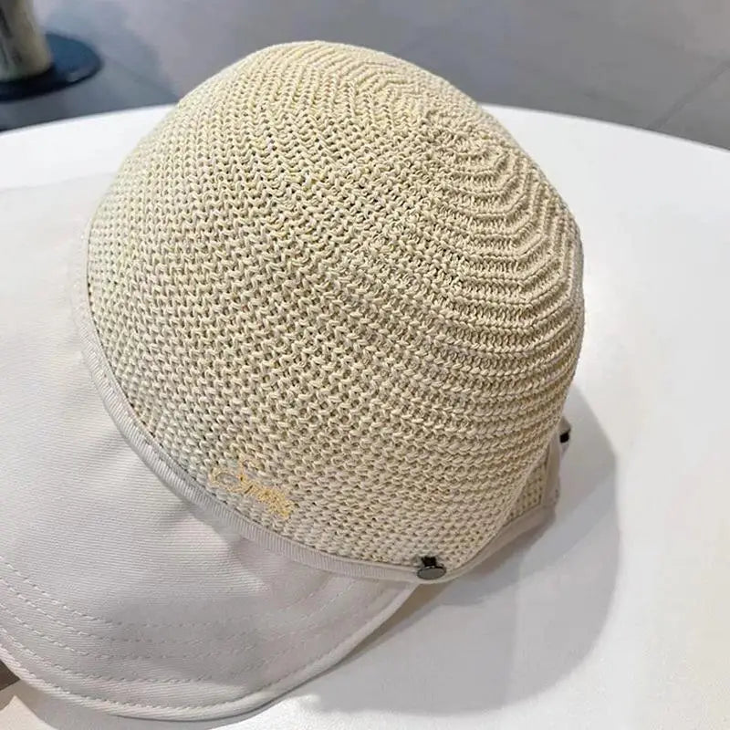 Sun Visor Hats For Women Sun Straw Hat With UV Protection Wide Brim Enlarged Rounded Edge For Women Girlfriend