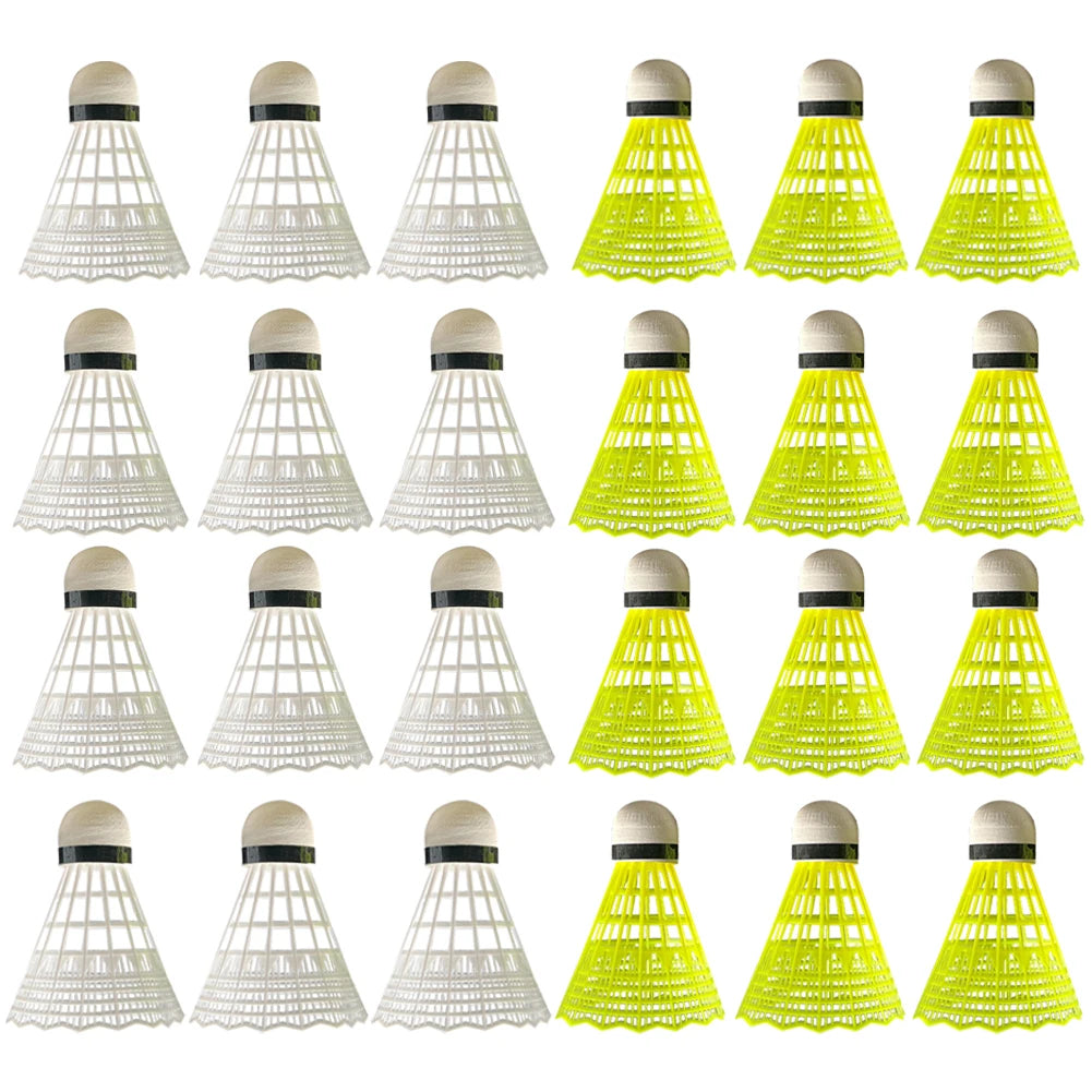 3/6 Pcs High Speed Badminton Birdies Great Stability Badminton Ball Outdoor & Indoor Use Nylon Badminton for Beginner Practice