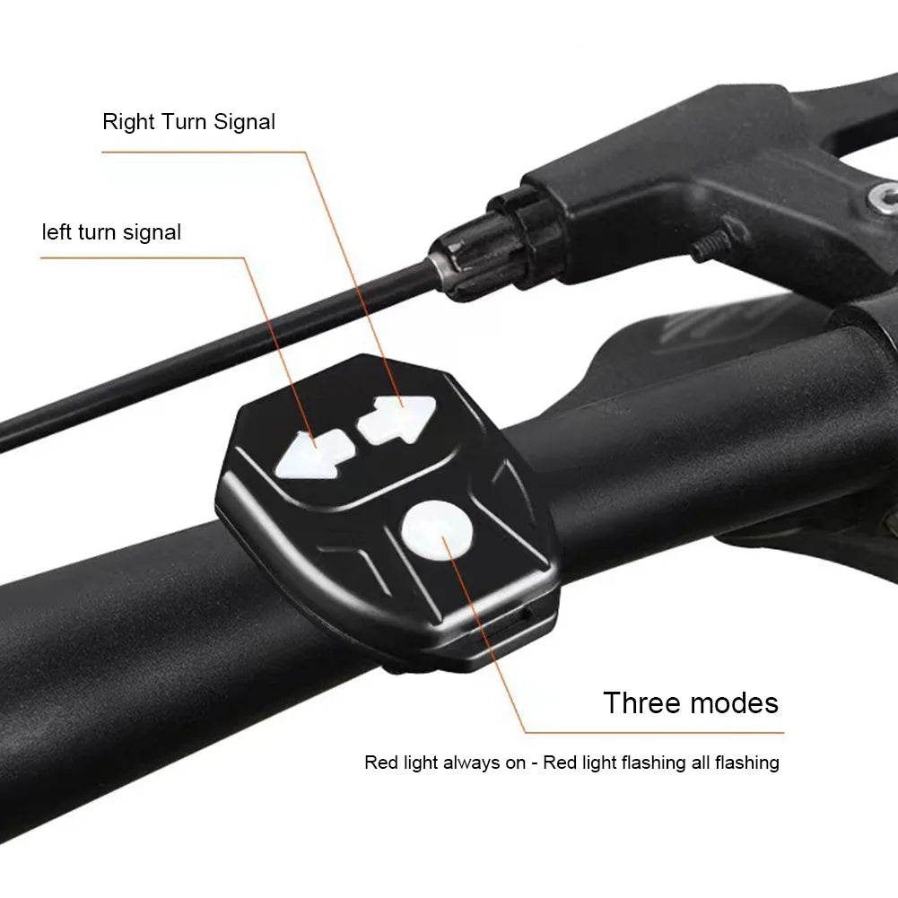 Bike Turn Signal Lights IPX4 Waterproof Rear Warning LED Lights Remote Bicycle Rear Light Bike Wireless Remote Control Taillight