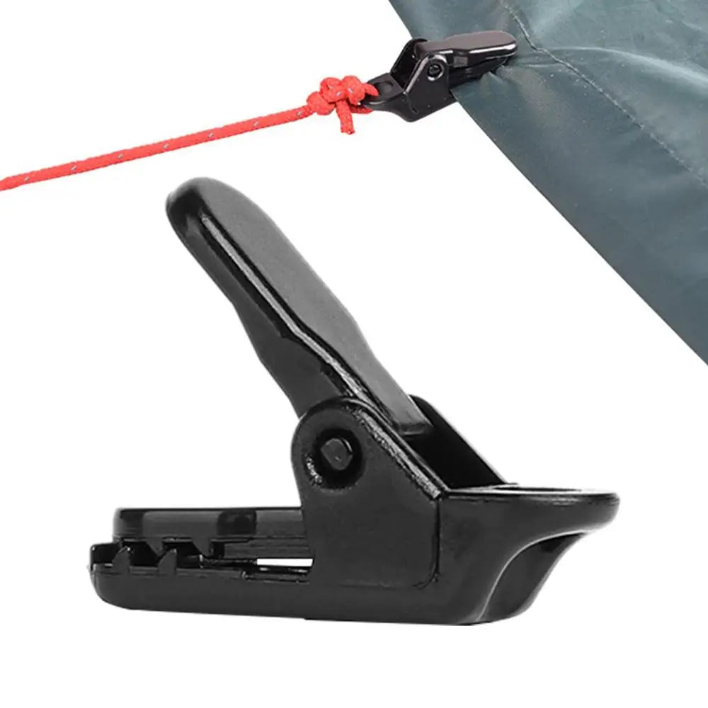10Pcs Tarpaulin Canopy Clip Tent Canopy Clip Buckle Outdoor Wind Rope Clamps Awning Mountaineering Camping Clamps Rope Barb