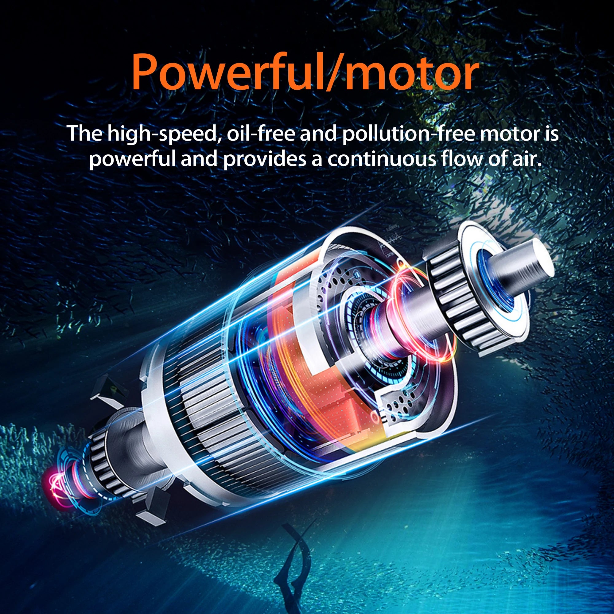 TUDIVING-Professional Tankless Diving System,Portable Rechargeable Hookah Dive System with 50ft Hose & Breathing Regulator