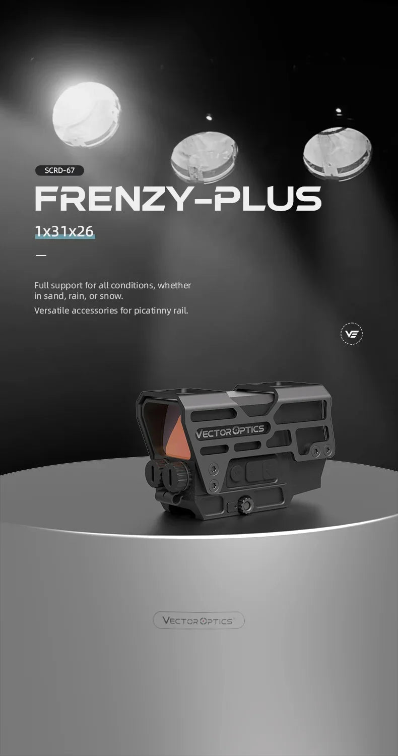 Vector Optics Frenzy 1x31x26 Red Dot Sight | 50K Hours Battery & Motion Sensor | 3 MOA & IP67 Waterproof | Lifetime Warranty
