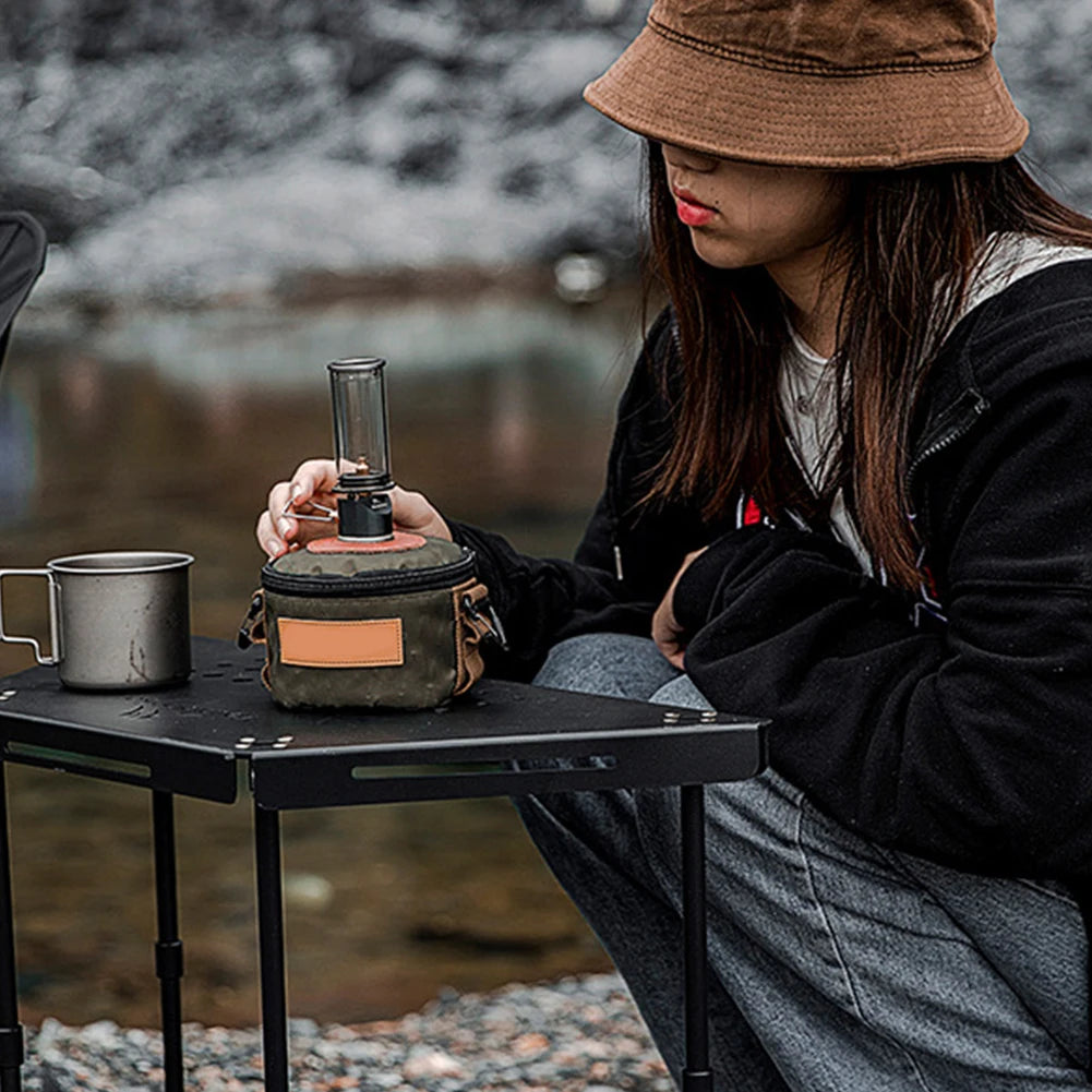 Candlelight Lamp Outdoor Use for Camping Fishing Picnic Tent Lighting Equipment Camping Lamp Windproof Gas Candle Light