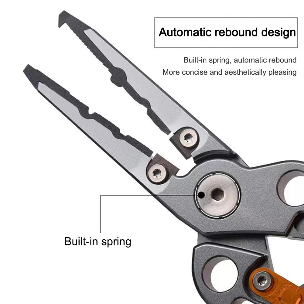 Titanium Alloy Fish Nose Pliers Convenient Lure Tongs Fish Clip Multifunctional Portable  Lightweight Outdoor Accessories