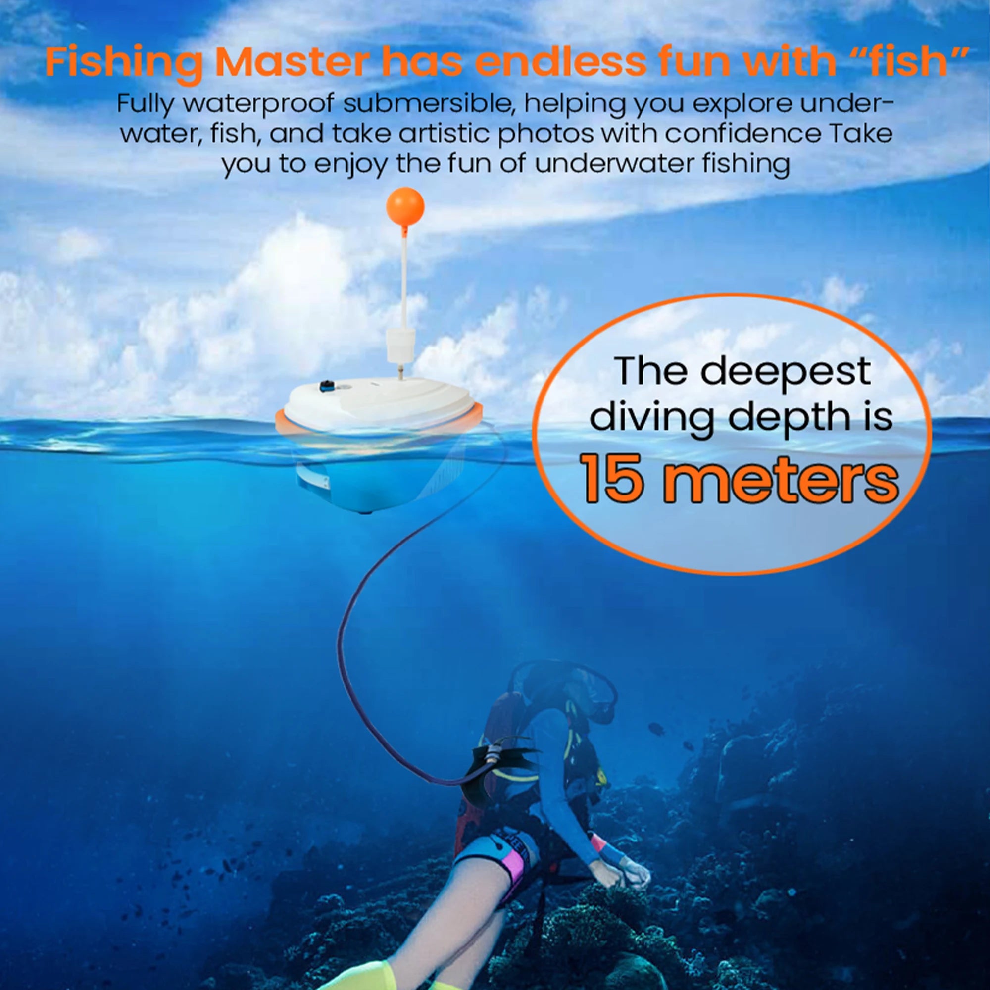 TUDIVING-Professional Tankless Diving System,Portable Rechargeable Hookah Dive System with 50ft Hose & Breathing Regulator