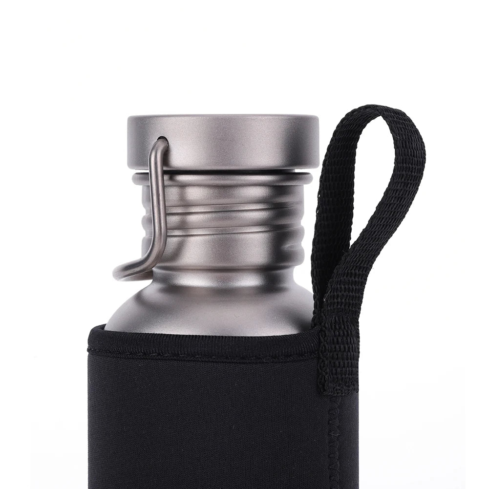 500/600/750ml Titanium Water Bottle with Lid Portable Sports Kettle Leak-Proof Lightweight Drinking Bottle for Outdoor Picnic