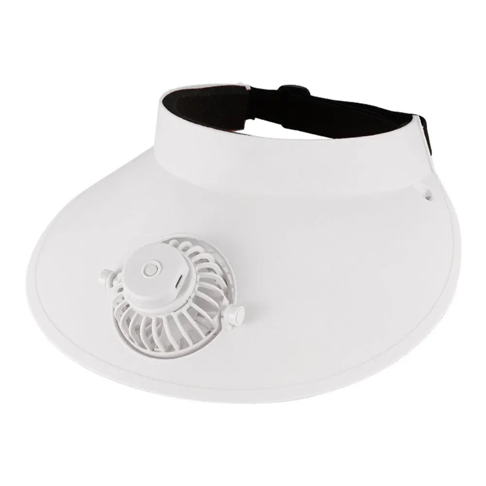 Sun Visor Hat with Fan Three Temp Settings Summer Sun Hats Breathable Cooling Fan Hat for Sun Protection and Outdoor