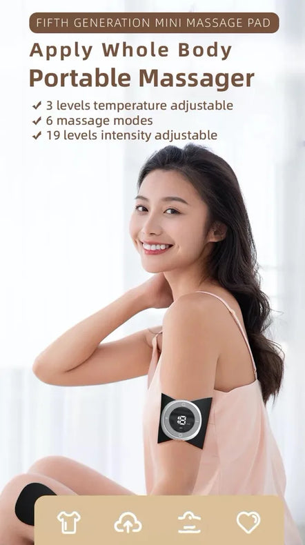 Wireless TENS Unit EMS Heating Muscle Stimulator Electric Pulse Massage  Menstrual Pain Relief Therapy Device for Neck Full Body