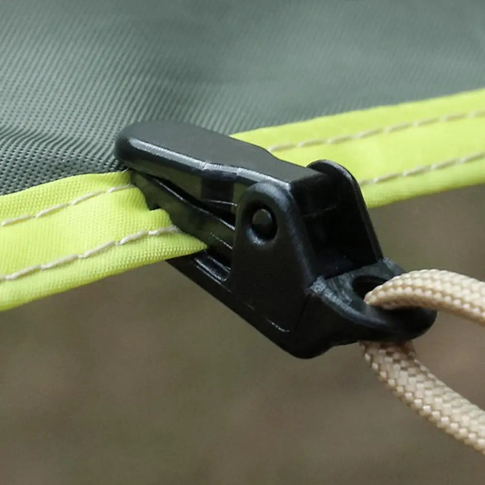10Pcs Tarpaulin Canopy Clip Tent Canopy Clip Buckle Outdoor Wind Rope Clamps Awning Mountaineering Camping Clamps Rope Barb