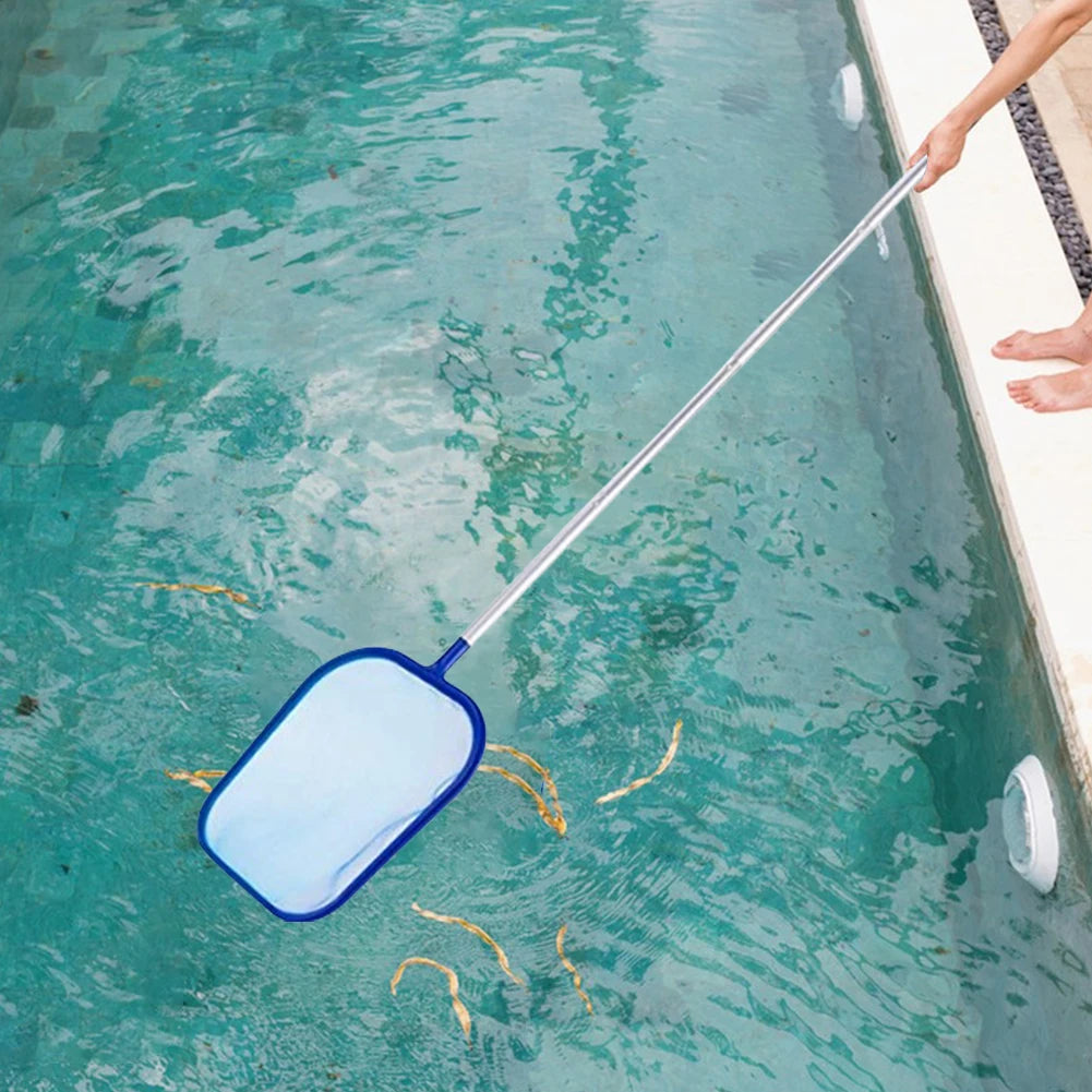 Swimming Pool Leaf Skimmer Net with 5 Sections Aluminum Pole Ultra Fine Mesh Netting Bag Basket for Swimming Pools Spas Hot Tubs