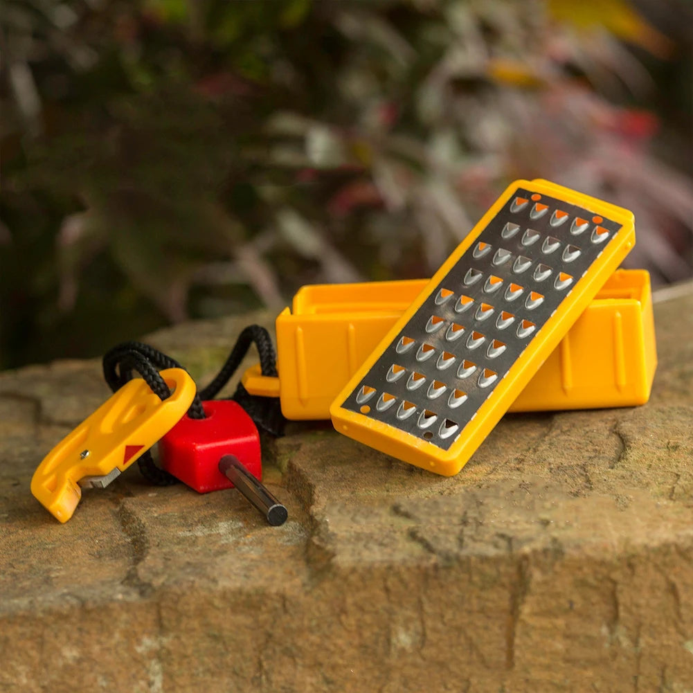 Tinder Maker with Fire Starter Tinder Making Tool Portable Stainless Steel Grater Outdoor Survival Tool for Outdoor Use