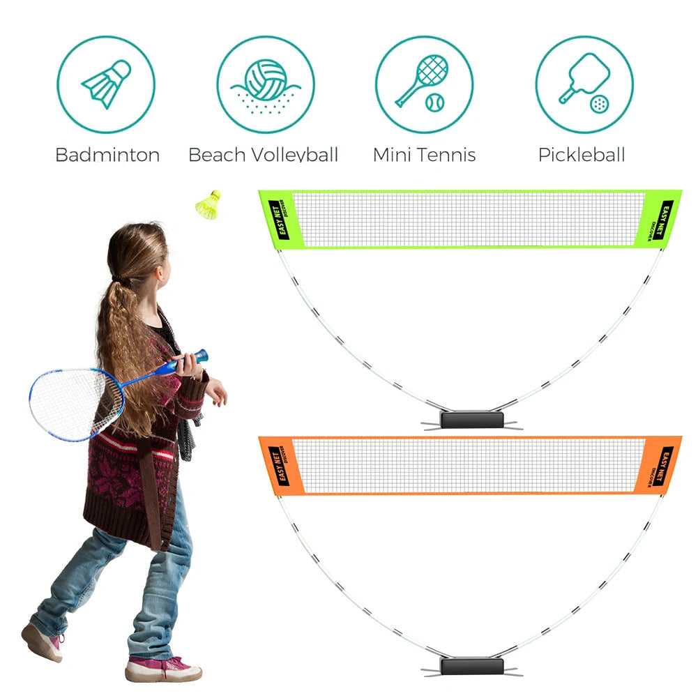 Professional Badminton Net Badminton Training Net Easy Setup Height Adjustable Volleyball Net with Carry Bag for Outdoor Indoor